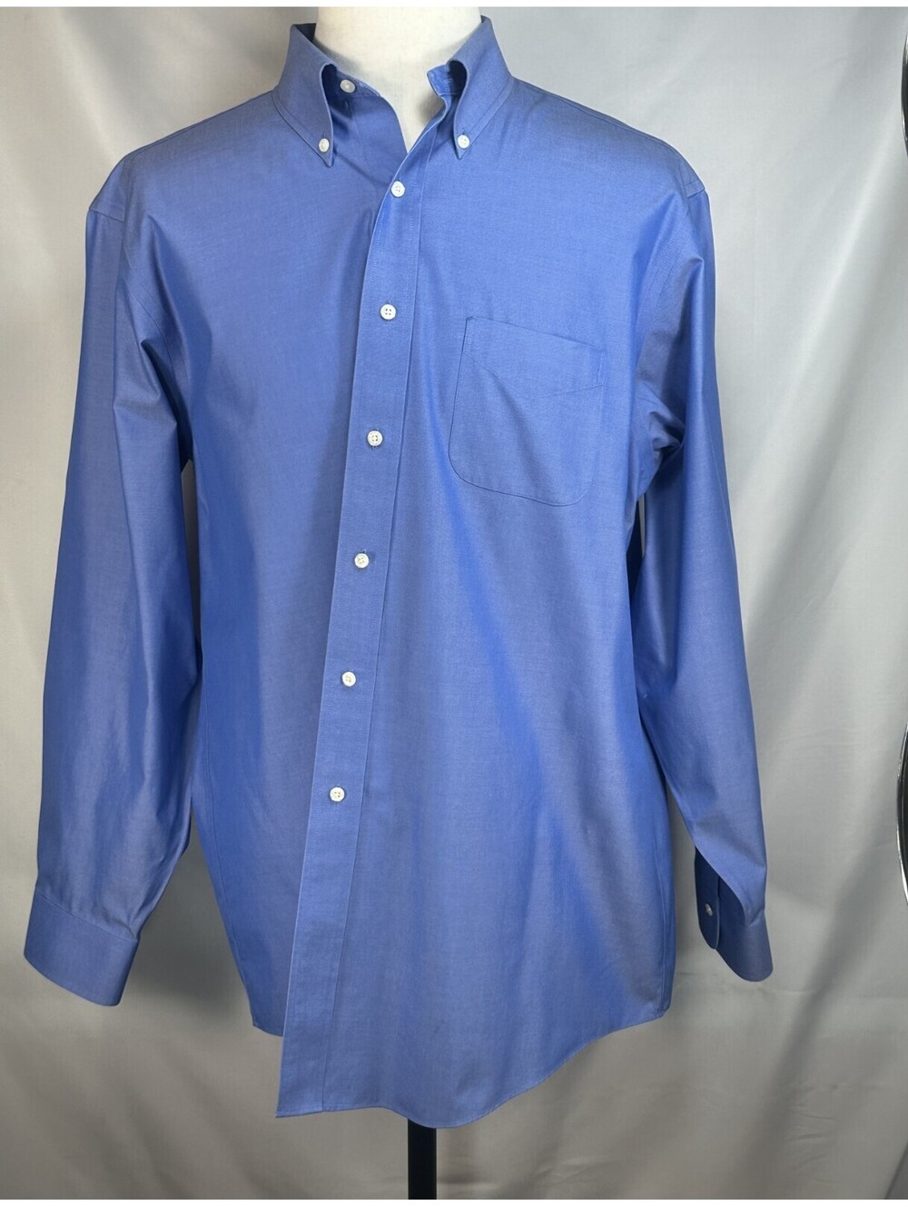 Brooks Brothers Madison Cotton Oxford Button Up Blue Mens XL